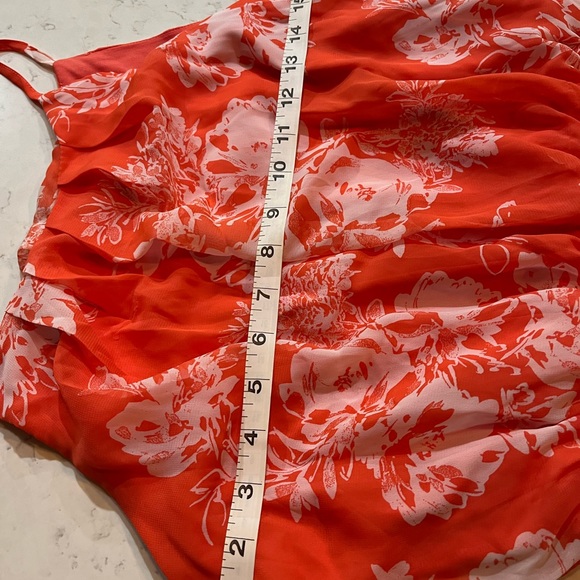 Tacera Coral & White Dress, Size Medium Petite - Picture 14 of 15